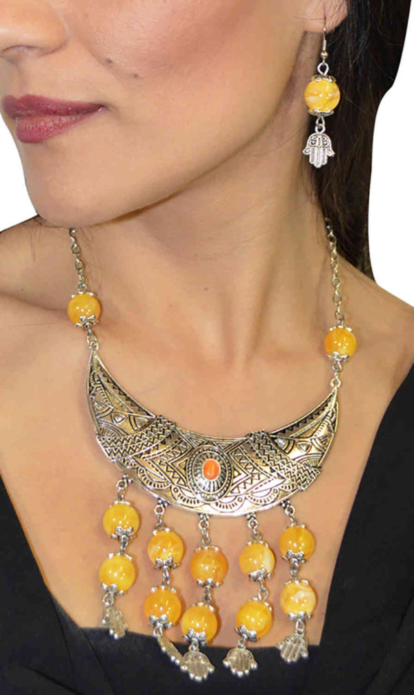 Salha Necklace Earrings Set -8069
