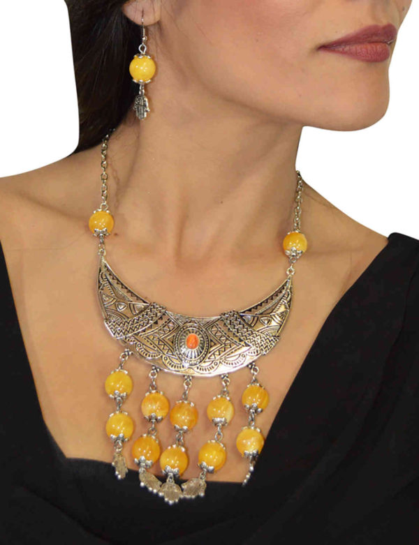 Salha Necklace Earrings Set -0