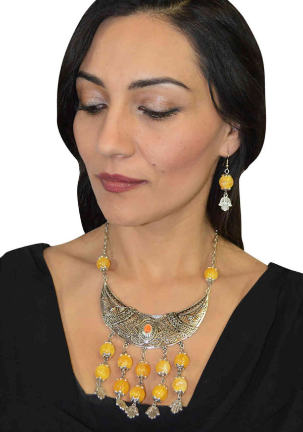 Salha Necklace Earrings Set -8066