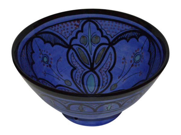 Blue Handmade Serving Bowl 8 inches Small -0