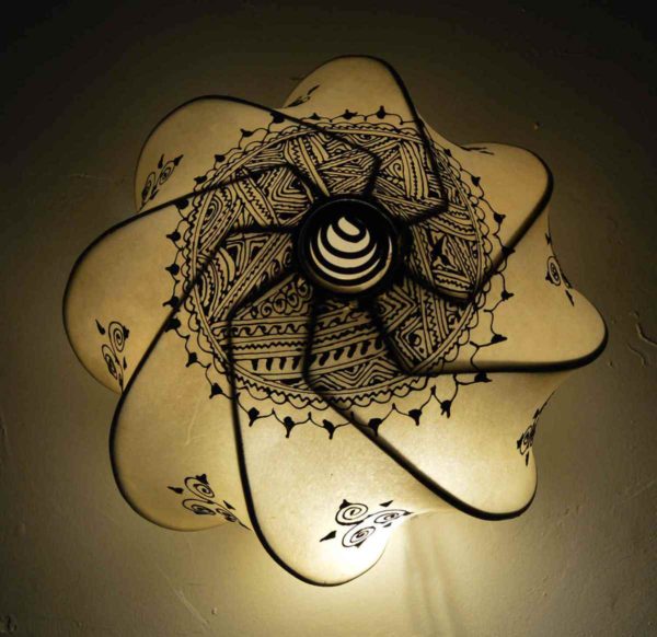 henna lamps as moroccan home decor