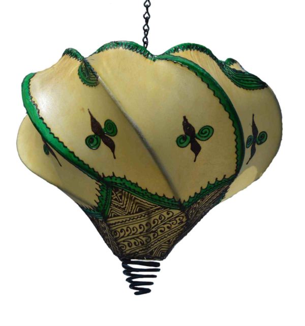 Beige With Green Henna Ceiling Lamp -8557