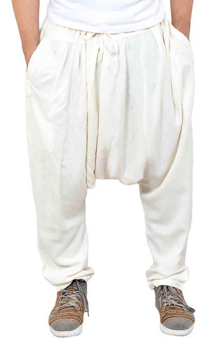 Handmade Men Moroccan Pants Off White -0
