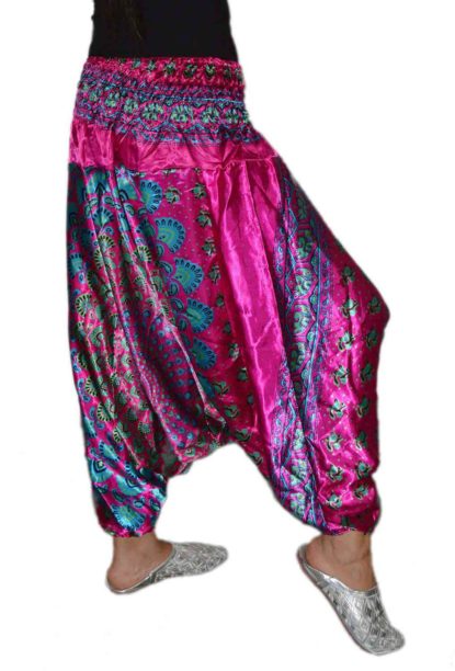 Harem Gypsy Satin Pants magenta-0