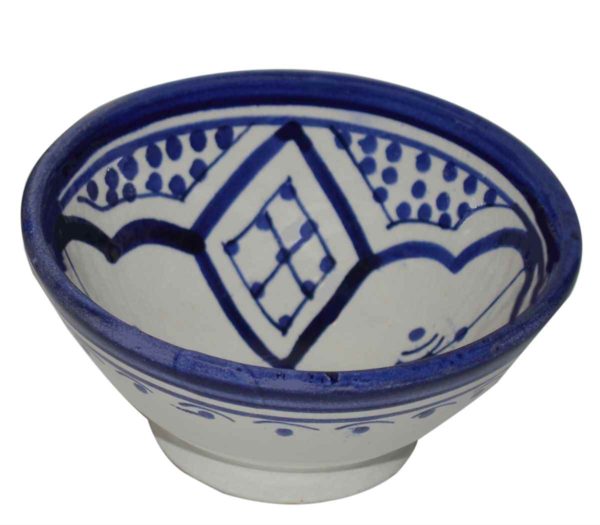 Ceramic Serving Set Of Four Bowls Fez Blue 4"-10353
