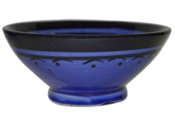 Ceramic Serving Set Of Four Bowls Blue 4"-10367