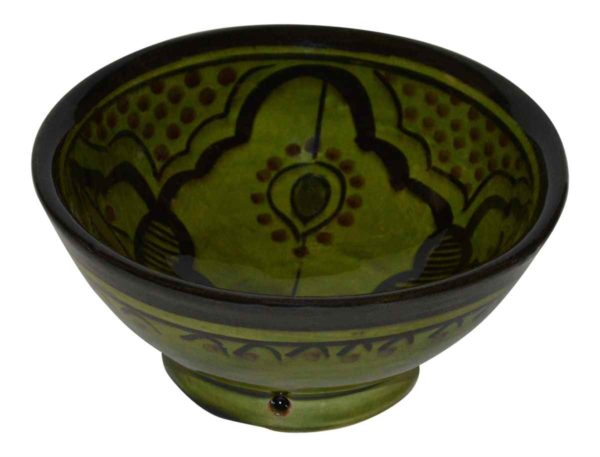 Ceramic Serving Set Of Four Bowls Olive 4"-10358