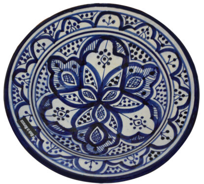 Moroccan plate blue white