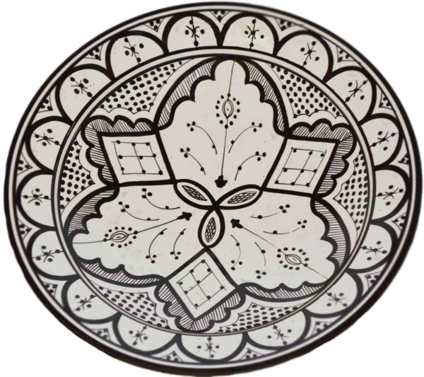 Fes Black Serving Plate Handmade X-Large 14 inches-0