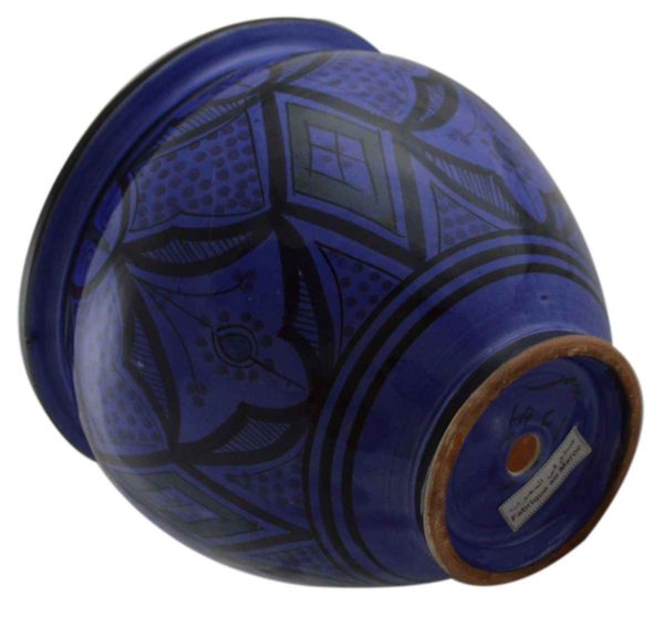 Safi Dark Blue Handmade Ceramic Large Flower Pot -10489