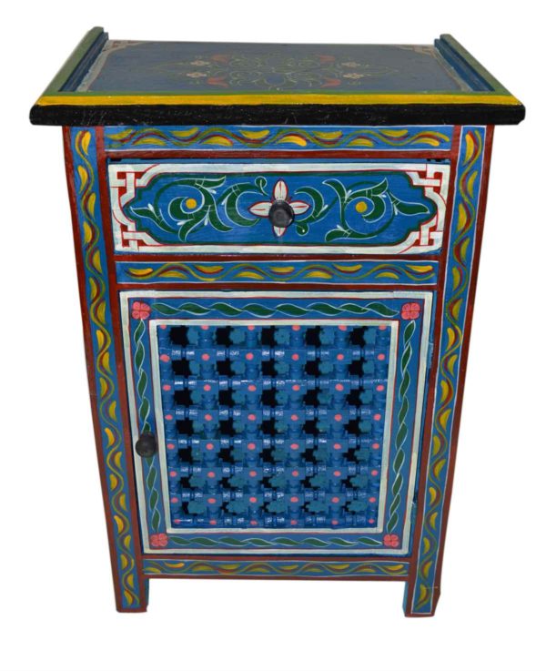 Wood Painted Dresser Single Blue -10605