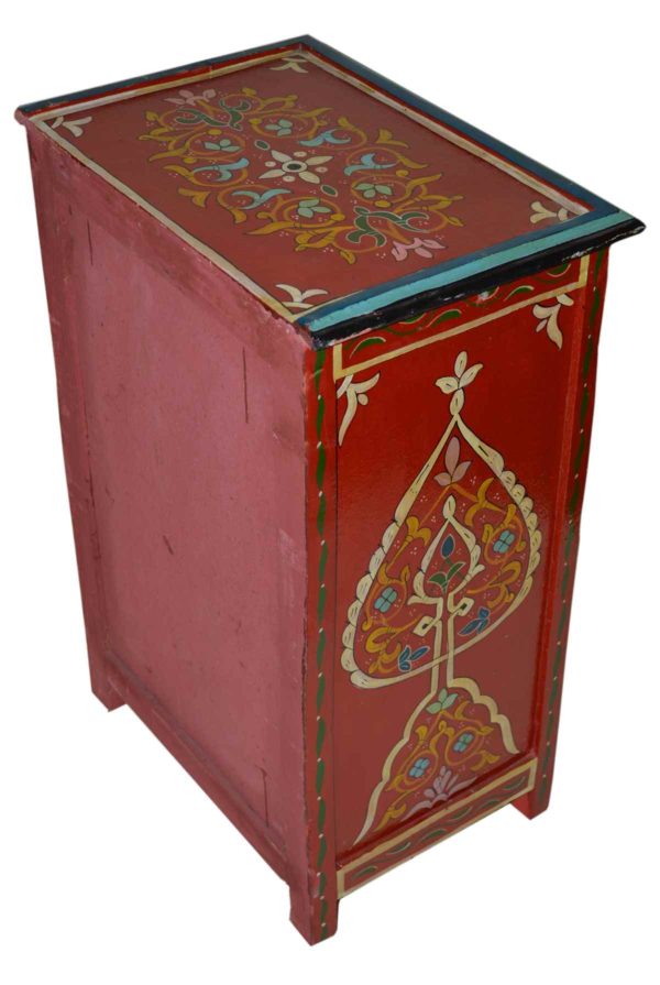 Wood Painted Dresser Single Red -10596