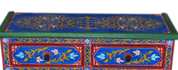Wood Painted Dresser Double Blue