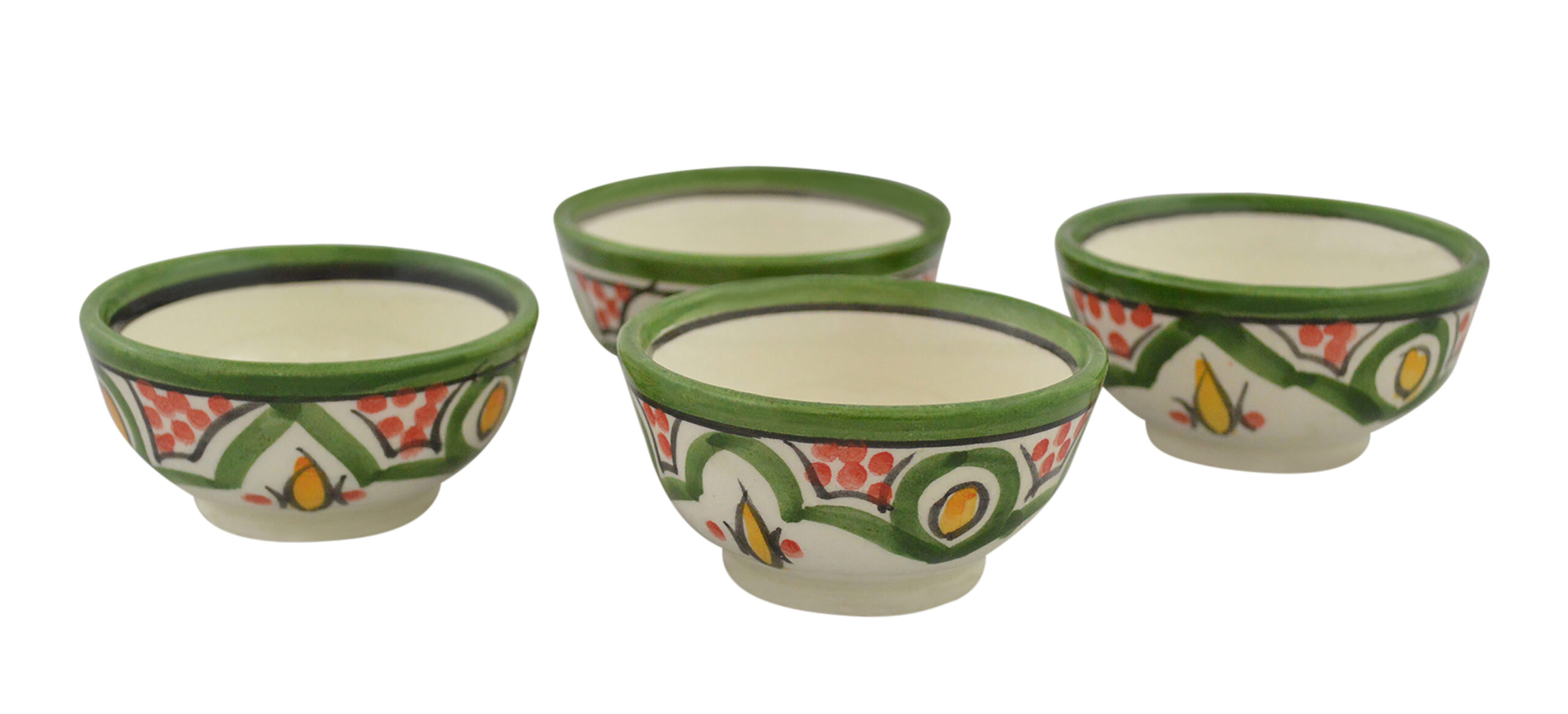 Handmade Green & White Marble Sauce Cups - Dipping Bowl Cup Set – Marblic