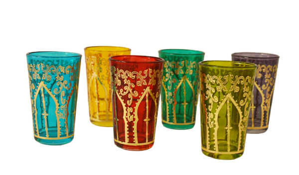 Tamansourt Moroccan Tea Glasses Set of 6